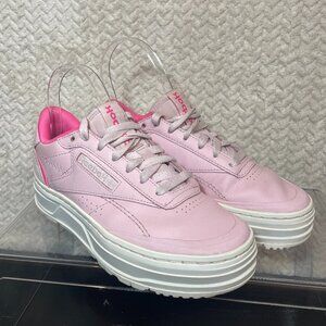 Reebok Club C Double‎ GEO Women's Shoes Frost Berry-Chalk-Atomic Pink Size 6.5
